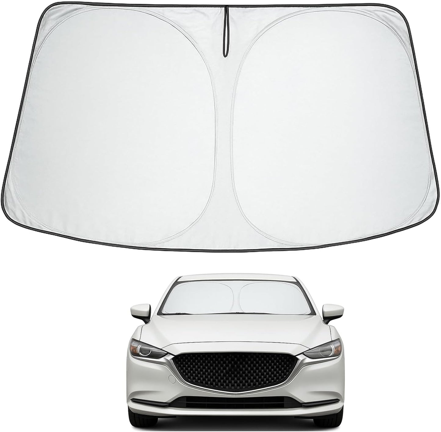 Proadsy Front Windshield and Side Windows Custom Fit 2018-2025 Freightliner Cascadia, Semi-Truck Semi, Commercial & Big Rig Truck Sun Shade Foldable Sun Protector Privacy Cover 2025 Upgrade