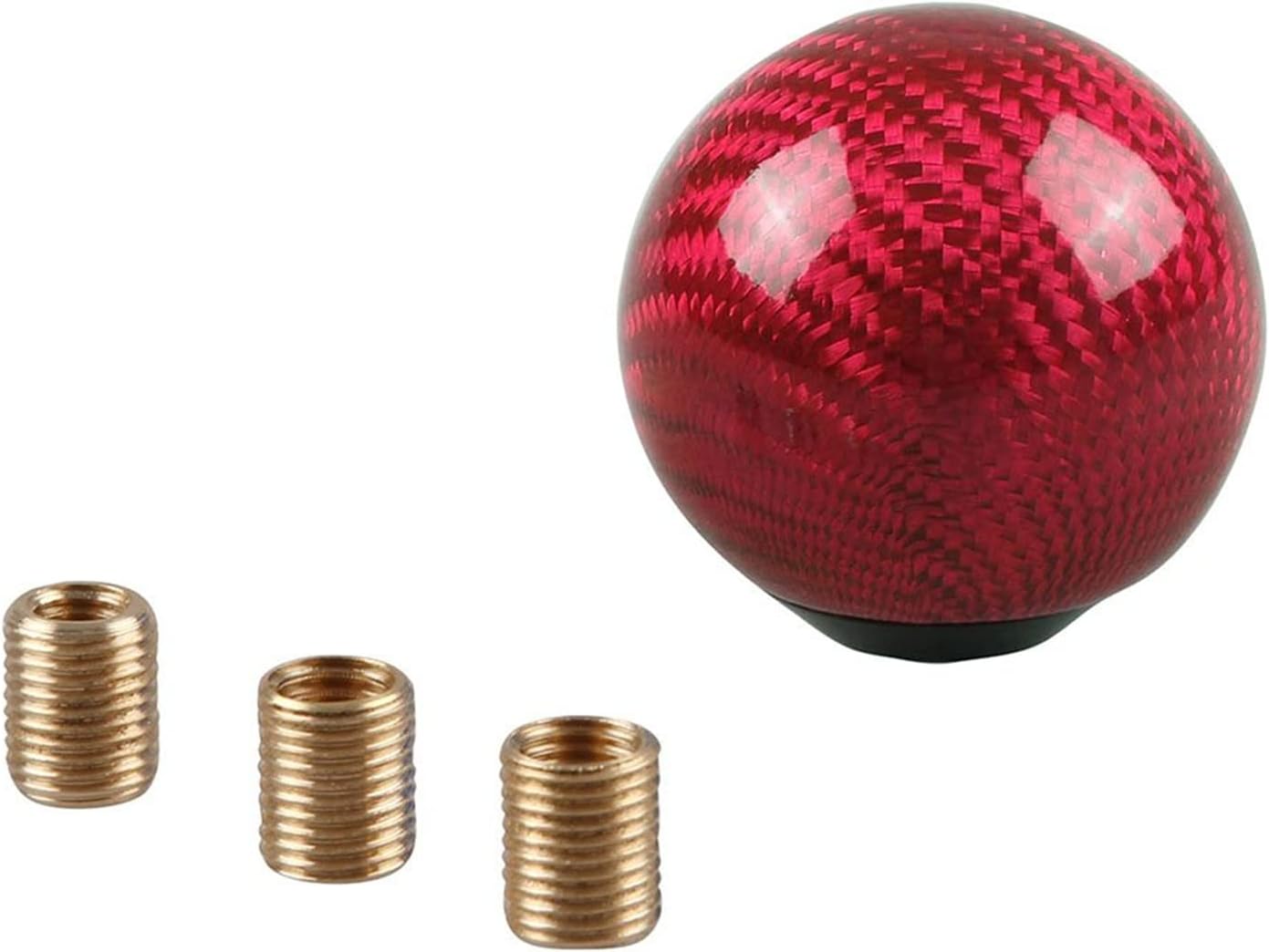 RYANSTAR Universal Acrylic Shift Head Cute Fortune Lucky Cat Round Ball Shift Knob Manual Gear with 3 Thread Adapters M12X1.25 M10X1.5 M10X1.25 M8x1.25 Adapter for Car Repair Refit