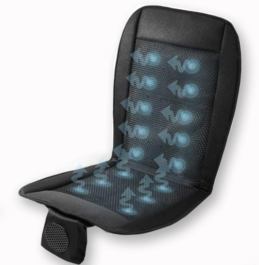ZONETECH Cooling Car Seat Cover, Black Automotive Adjustable Temperature Comfortable Cooling Car Seat Cushion (1 Pack)