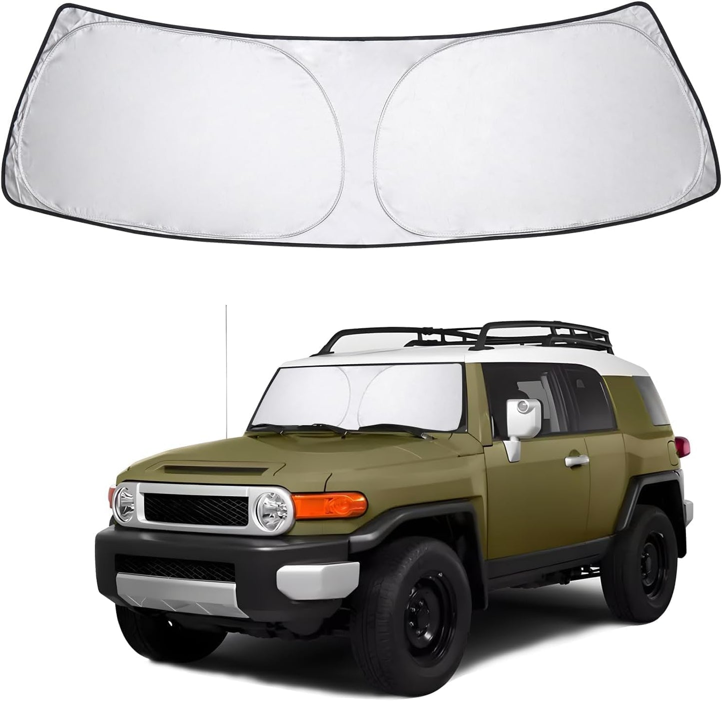 Proadsy Front Windshield and Side Windows Custom Fit 2018-2025 Freightliner Cascadia, Semi-Truck Semi, Commercial & Big Rig Truck Sun Shade Foldable Sun Protector Privacy Cover 2025 Upgrade