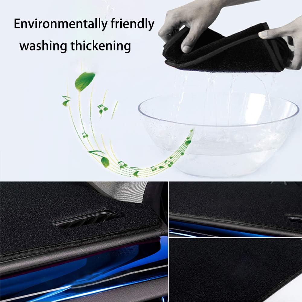 Maite Fit for Lincoln MKZ 2007-2009 Car Dashboard Cover Dash Mat with Silicone Non-Slip Bottom, Anti-Glare Black Line