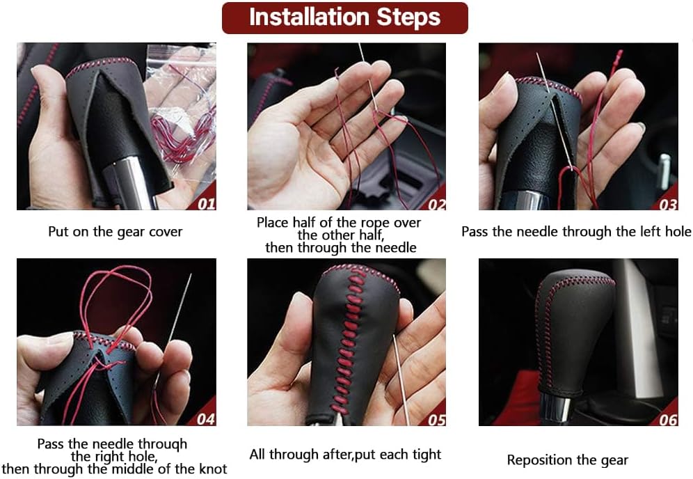 Car Genuine Leather Gear Shift Cover Carbon Fiber Pattern Gear Shift Knob Cover for Toyota C-HR 2018 2019