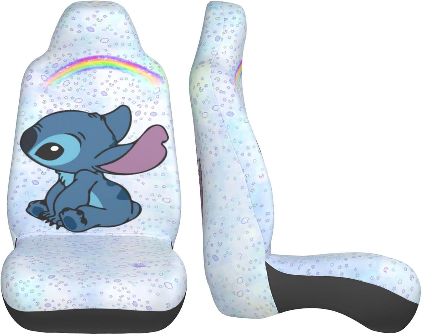 2Pcs Classic Anime Car Seat Covers Anime Front Seat Covers Accessories for Fit Most Car, Truck, SUVs, Or Van