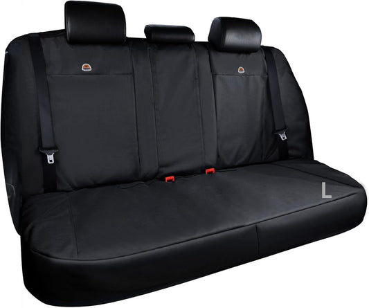 Coverado Waterproof Car Back Seat Cover, Oxford Rear Seat Cover for Car Back Seat Protector for Kids & Dogs, Universal Fit for Cars SUVs Trucks and Vans(L,Black)