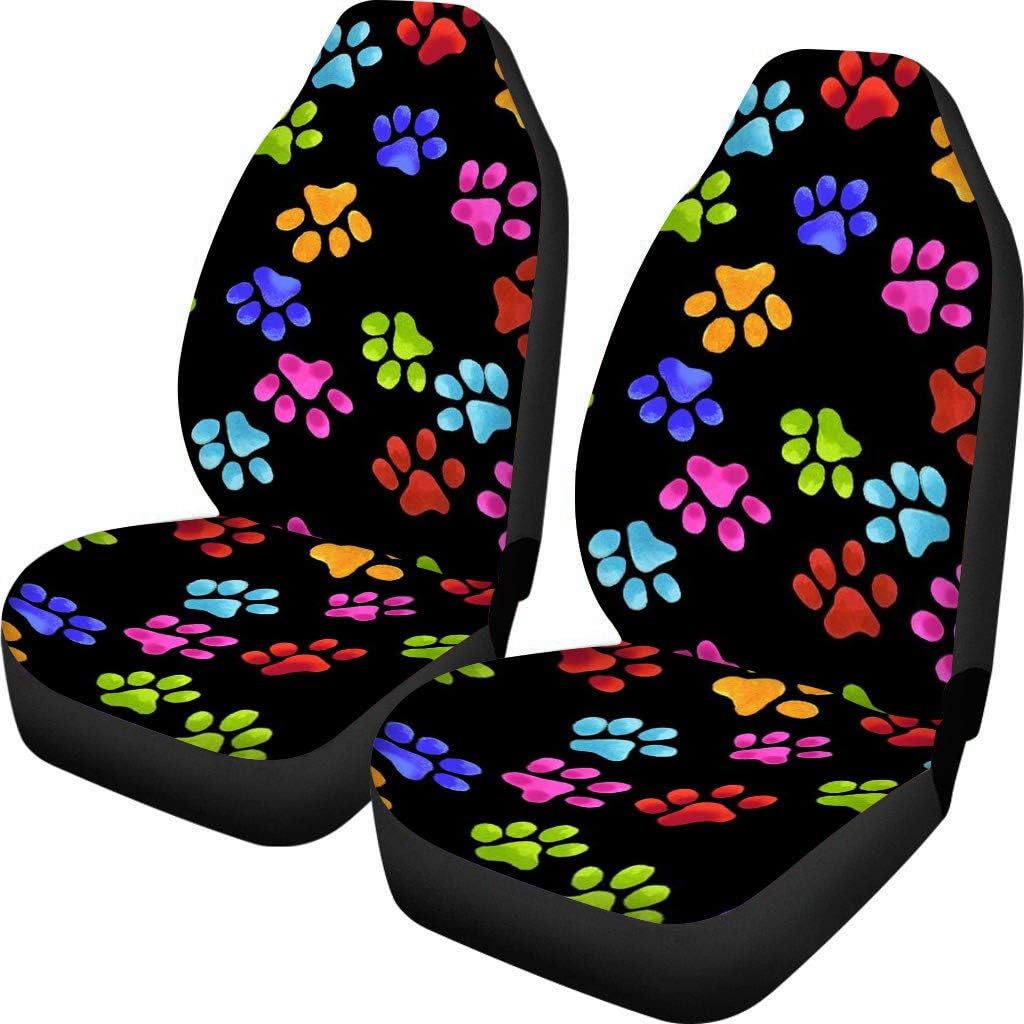 KEIAHUAN Galaxy Owl Car Seat Cover for Women Men, 2 Packs High Back Bucket Universal Fit Auto Seat Covers for Cars, Trucks, SUV, or Van