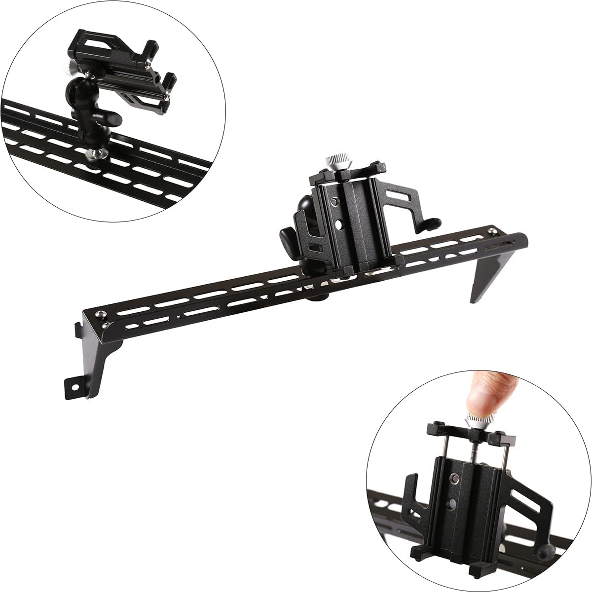 LLKUANG Car Instrument Panel Track Mobile Phone Holder Trim for Toyota FJ Cruiser 2007-2021 Central Control Air Vent Multifunctional Mobile Phone Holder (Style 1)