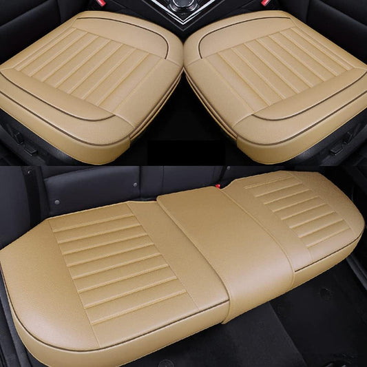 HONCENMAX Car Seat Cover, Cushion Pad Mat Protector for Auto, Universal for Sedan Hatchback SUV, Car Interior Accessories - 2 Front & 1 Rear Seat Cover