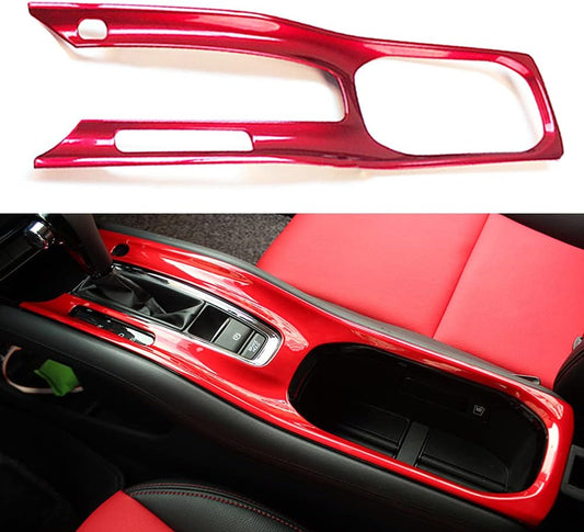 CEBAT Interior Gear Shift Box Panel Cover Water Cup Holder Panel Cover Trim ABS Red Style for Honda HRV 2016 2017 2018 2019 2020 2021 2022