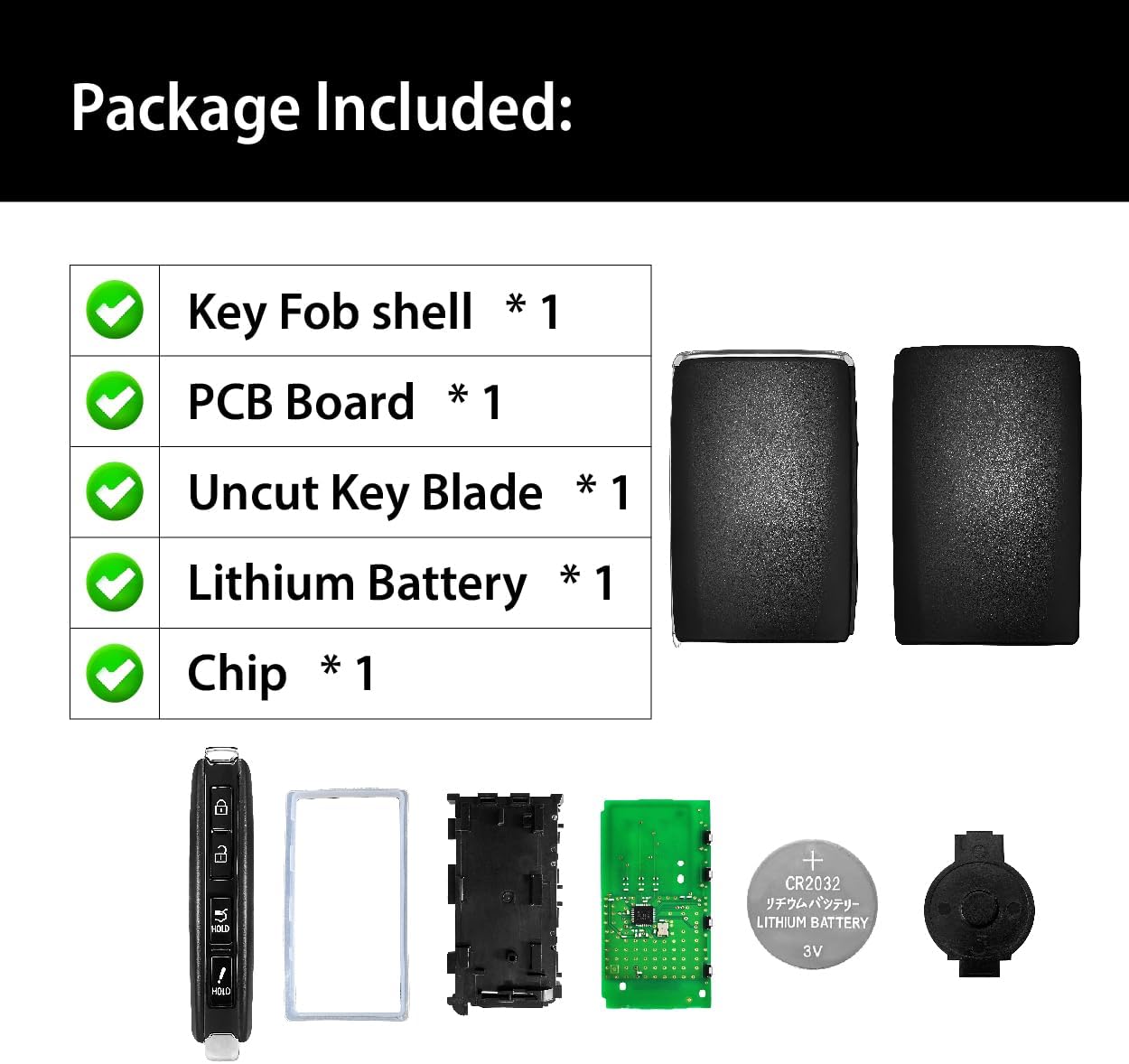 Keylessbest Key Fob Remote Replacement for 2020 2021 2022 2023 Mazda CX-3 CX-5 CX-9 4 Buttons 315MHz WAZSKE13D03,Black