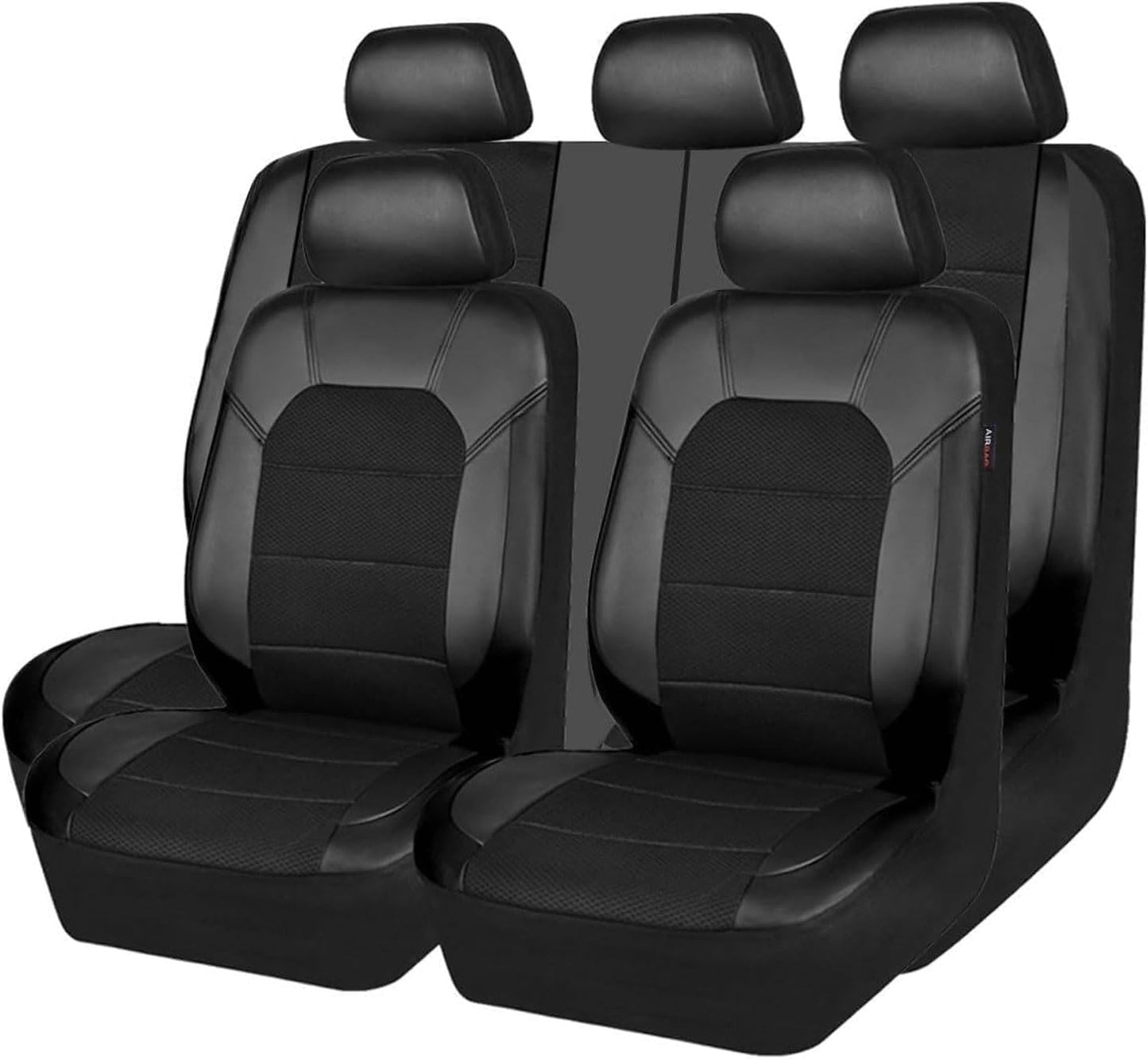 Car Seat Cover for Dodge RAM 1500 2000-2018 2019 2020 2021 2022 2023 2024, 9pcs Front Rear Full Surround Leather Seat Cover Sets Interior Protector Accessories,Blue