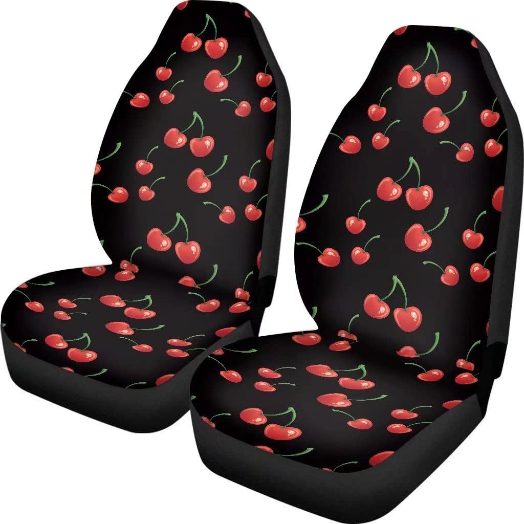 KEIAHUAN Galaxy Owl Car Seat Cover for Women Men, 2 Packs High Back Bucket Universal Fit Auto Seat Covers for Cars, Trucks, SUV, or Van