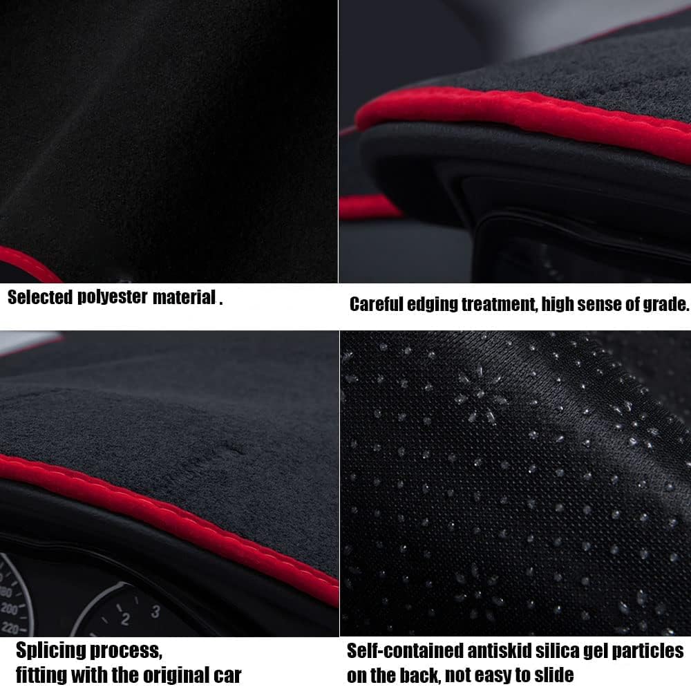 Car Dashboard Cover Mat,for H-onda Fit Jazz 2010 2011 2012 2013 Car Dashboard Cover Auto Dash Mats Carpet Dash Instrument Desk Pad