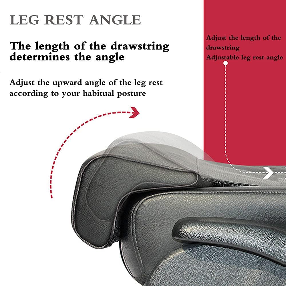 Extended Seat Cushion Comfortable Leg Support Leather Knee Pads Long-Distance Driving Car Bus Train Office Home Leg Cushion Automatic Seat Extension,Beige