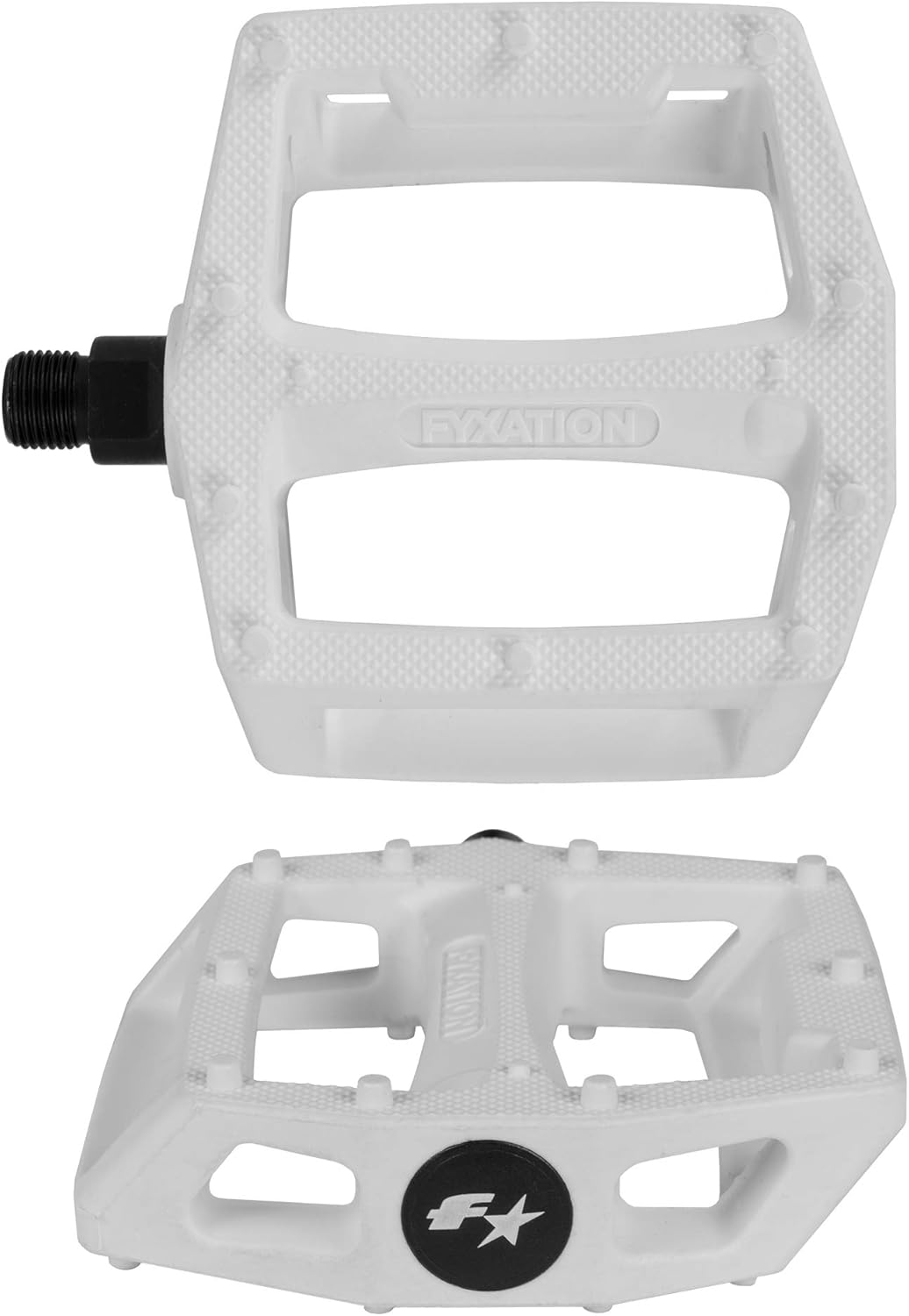 Fyxation Gates Pedal Strap Kit with White Pedal and Black Straps