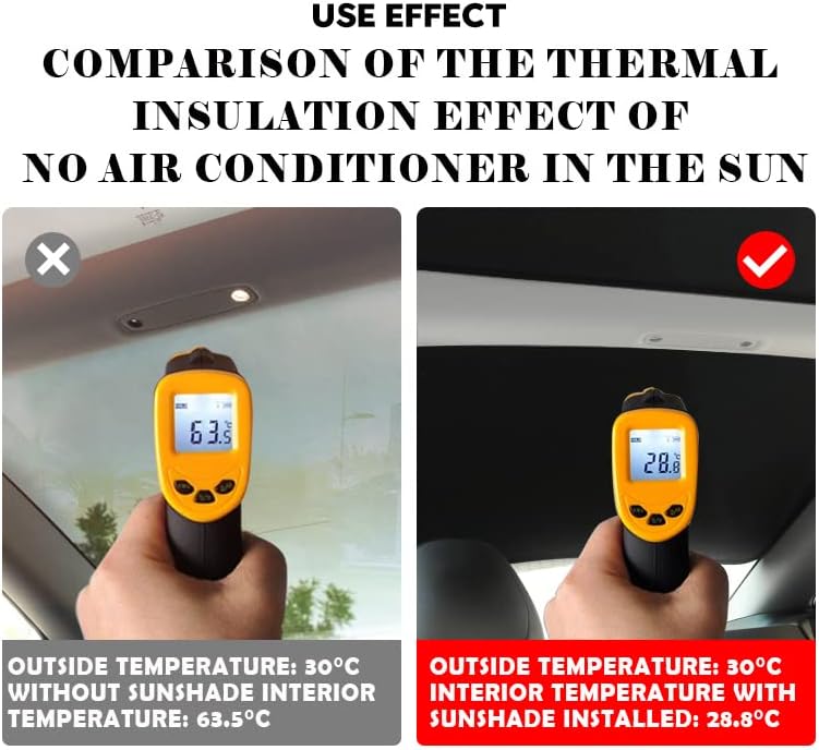 KUNIO Car Roof Sun Shade for Tesla Model 3 Foldable Sun Protection UV Quick Install Reflective Car Window Sun Shade Starry Sky