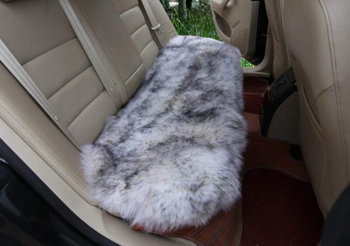 Sisha-A Winter Warmth: Universal Sheepskin Seat Cushion Cover - Natural Wool, for Cars, Trucks, SUVs & Vans - Cozy & Stylish Driving Companion Rear Beige Yellow