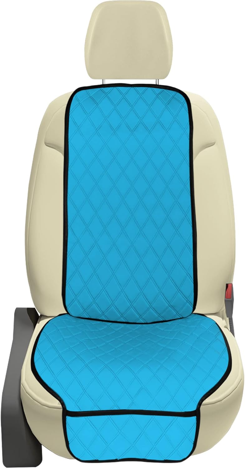 FH Group Car Seat Cushion Neosupreme Automotive Seat Cushions - Universal Fit, Rear Car Seat Cushion, Car Seat Cushions with Non-Slip Silicone Backing for SUV, Sedan, Van Rear Set White