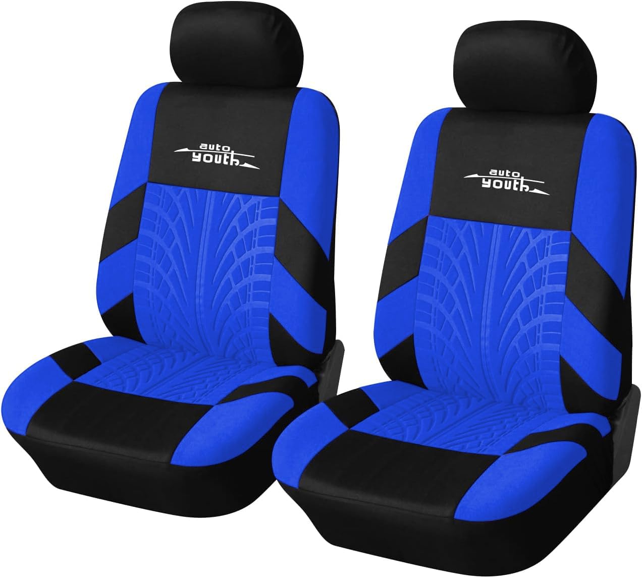 AUTOYOUTH Car Seat Covers for Front Seats, Breathable and Washable Bucket Seat Covers for Cars, Truck, SUV, Vans Airbag Compatible Automotive Interior Covers, Orange