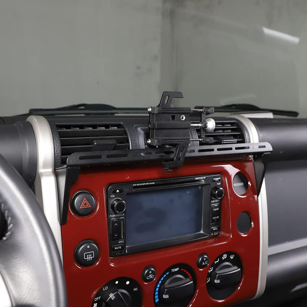 LLKUANG Car Instrument Panel Track Mobile Phone Holder Trim for Toyota FJ Cruiser 2007-2021 Central Control Air Vent Multifunctional Mobile Phone Holder (Style 1)