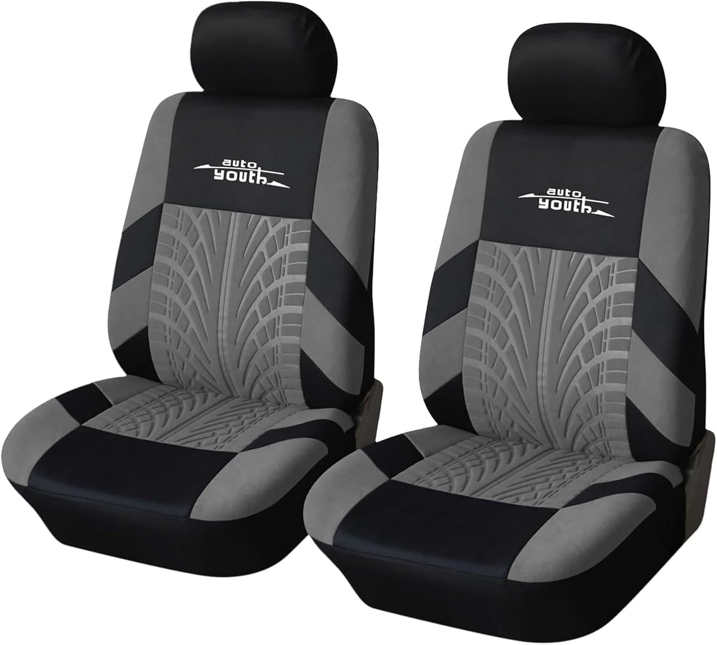 AUTOYOUTH Car Seat Covers for Front Seats, Breathable and Washable Bucket Seat Covers for Cars, Truck, SUV, Vans Airbag Compatible Automotive Interior Covers, Orange