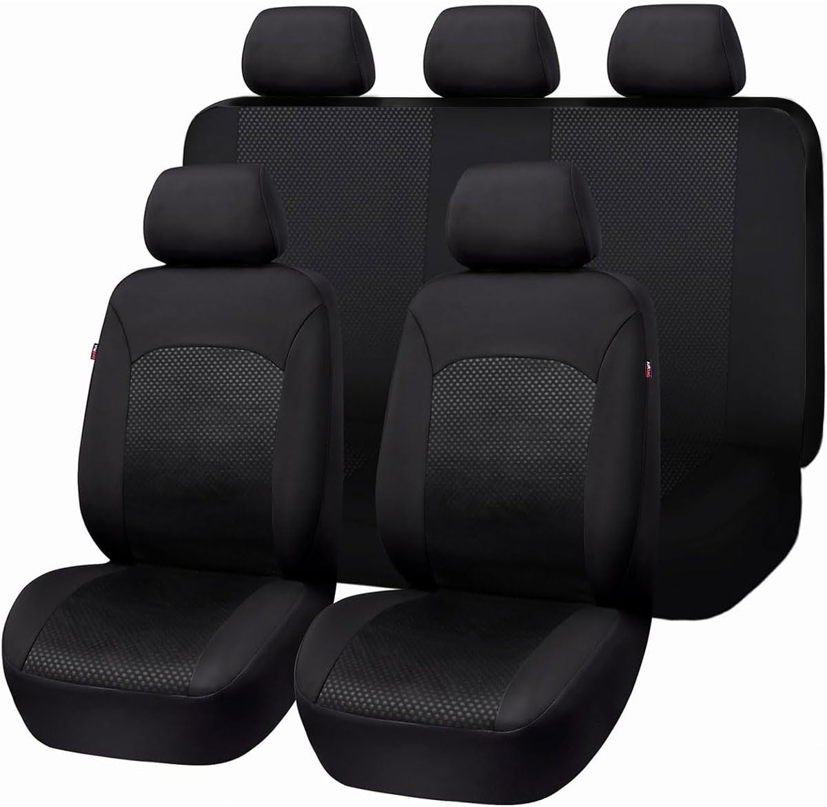 Flying Banner Car Seat Covers Front Seats Rear Bench Polyester Car Seat Protectors Easy Installation Split Rear Bench Classic Man Lady Truck (Comp Set, Pink Black and Light Pink.