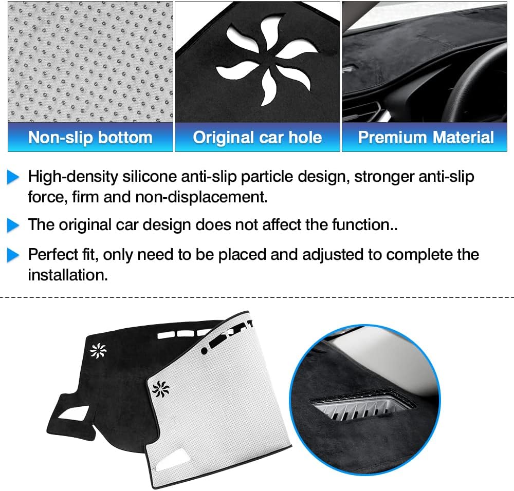 Karltys Dash Cover for Toyota Corolla Cross Accessories 2025 2024 2023 2022, Anti Glare Dashboard Cover Mat Fit Corolla Cross, Non-Slip Flannel Dash Pad UV Sun Protection (Not for Corolla)