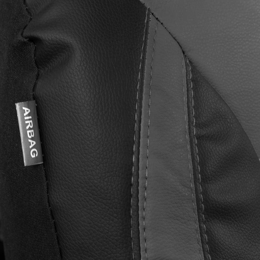 BDK Auto MTSC-424-CC: 2Pk Seat Cover (PVC)-Black/Charcoal