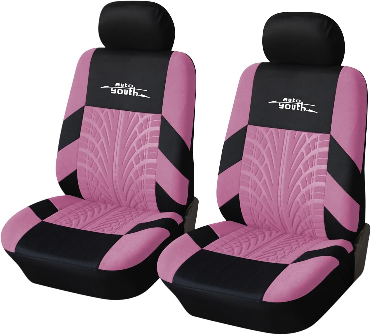 AUTOYOUTH Car Seat Covers for Front Seats, Breathable and Washable Bucket Seat Covers for Cars, Truck, SUV, Vans Airbag Compatible Automotive Interior Covers, Orange