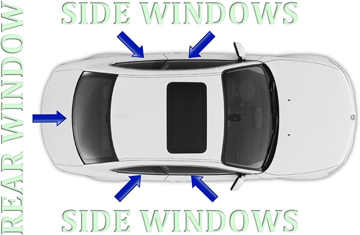 AutoTech Zone Precut Custom Window Tinting Kits for Toyota RAV 4 SUV 2006-2012 Model with 20% Light Transmittance