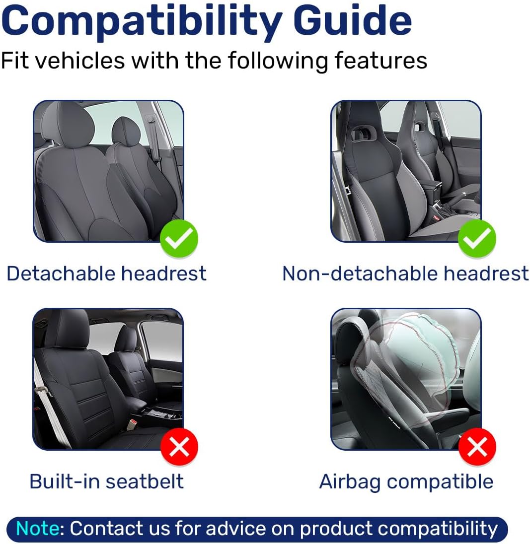 GENANY Cool Gray Wolf Howling Pattern 2 Front Car Seat Covers for Car Truck Sedan SUV, Durable Automotive Seat Covers, Breathable Bucket Seat Covers, Protective Interior Accessory