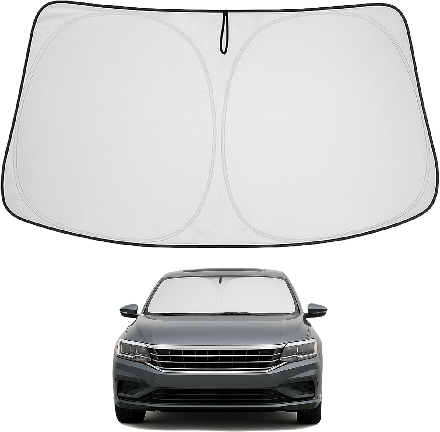 Proadsy Front Windshield and Side Windows Custom Fit 2018-2025 Freightliner Cascadia, Semi-Truck Semi, Commercial & Big Rig Truck Sun Shade Foldable Sun Protector Privacy Cover 2025 Upgrade