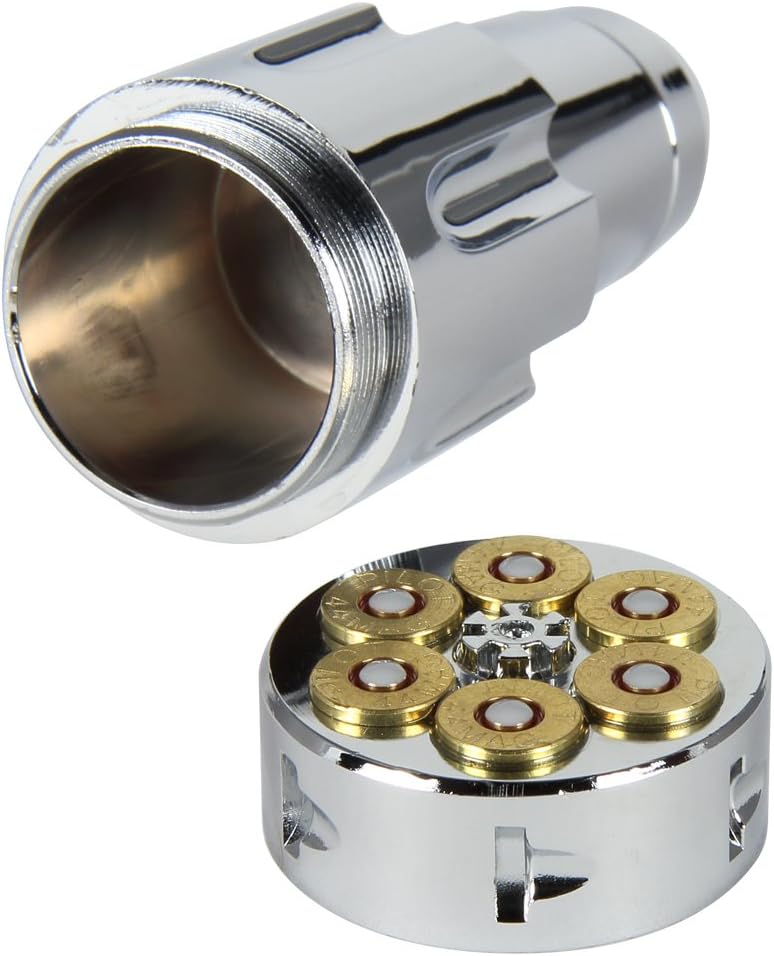 Pilot Motorsports PM-2104 Shift Knob for Manual/Automatic Transmission, Six Shooter
