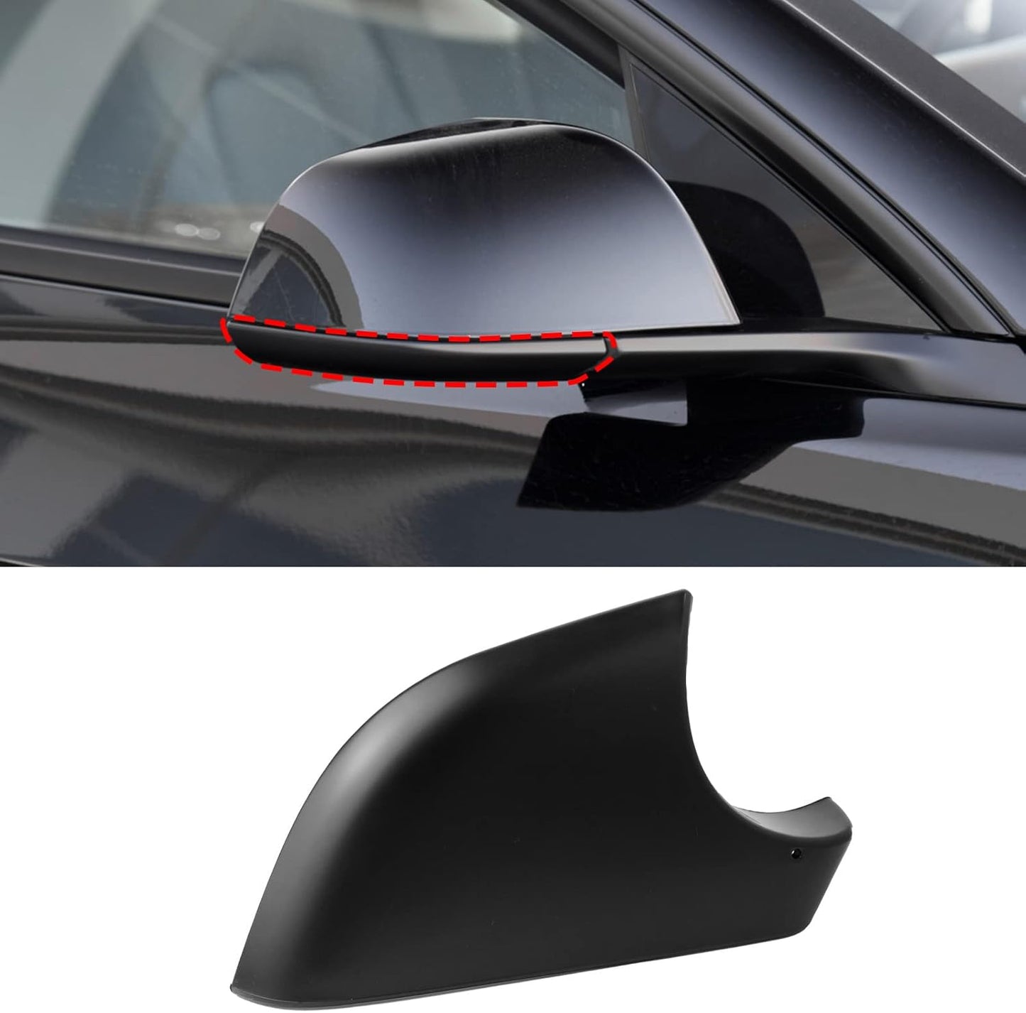 Jaronx Compatible with Tesla Model Y Mirror Bottom Cover 2018-2024, Right Passenger Side Rearview Mirror Lower Base Trim Base Cover Replacement for Tesla Model Y Accessories (Right)