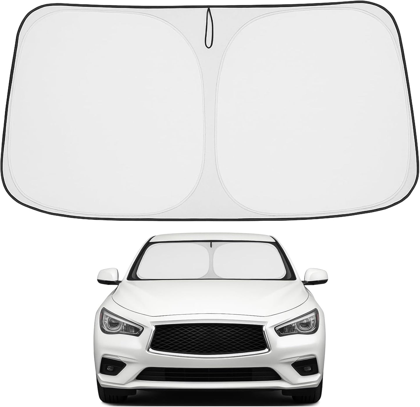 Proadsy Front Windshield and Side Windows Custom Fit 2018-2025 Freightliner Cascadia, Semi-Truck Semi, Commercial & Big Rig Truck Sun Shade Foldable Sun Protector Privacy Cover 2025 Upgrade