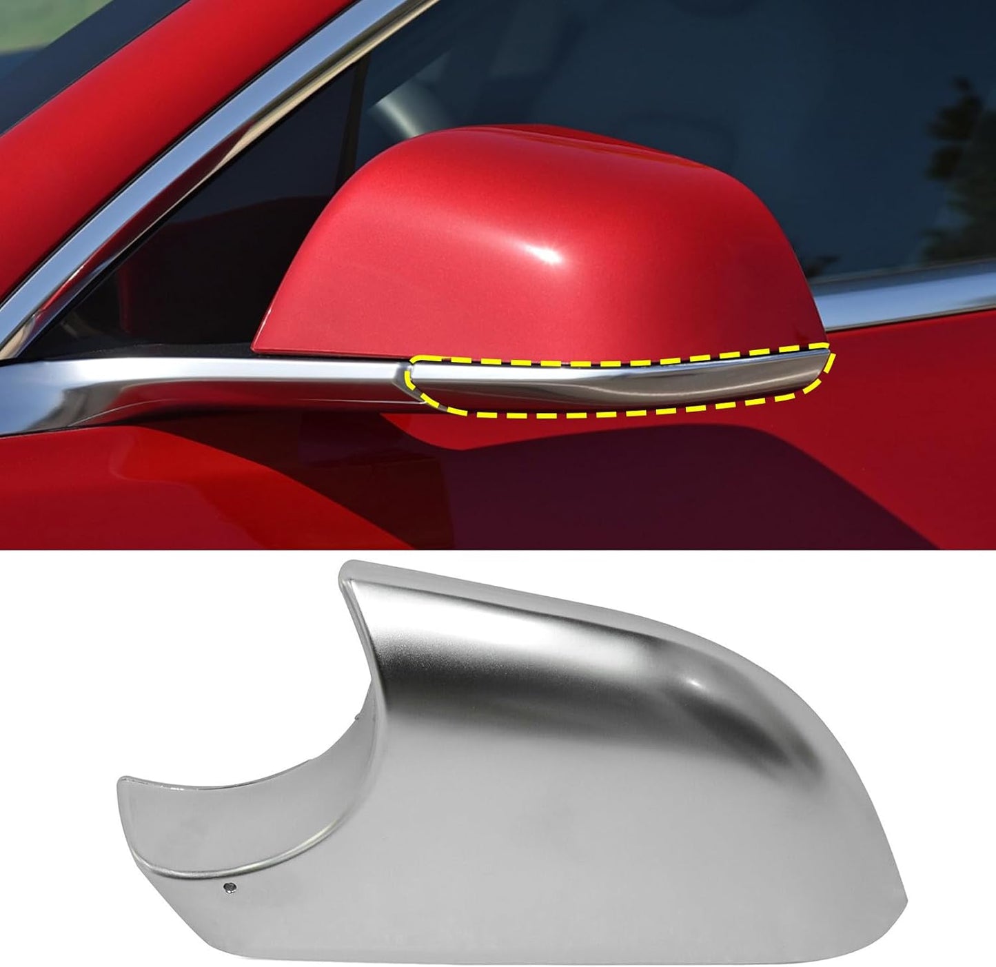 Jaronx Compatible with Tesla Model Y Mirror Bottom Cover 2018-2024, Right Passenger Side Rearview Mirror Lower Base Trim Base Cover Replacement for Tesla Model Y Accessories (Right)