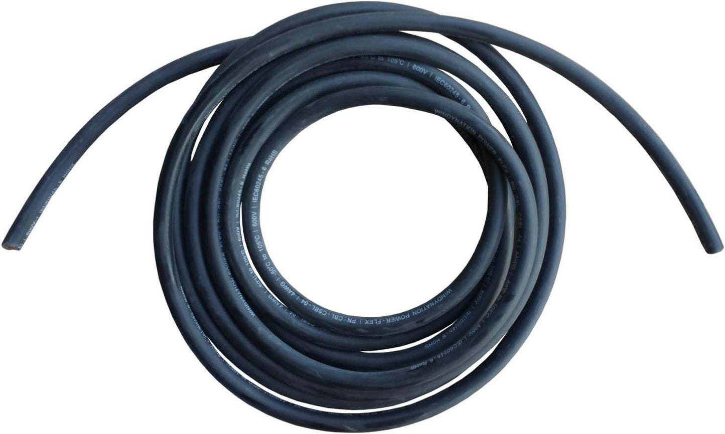 6 Gauge 6 AWG 20 Feet Black Welding Battery Pure Copper Flexible Cable Wire - Car, Inverter, RV, Solar