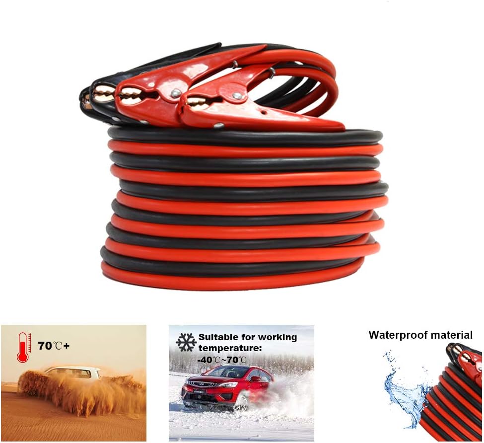 Heavy Duty Jumper Cables, Booster Cables 1 Gauge 25Feet 800AMP Automotive Jumper Cables Kit for Car, SUV, and Trucks