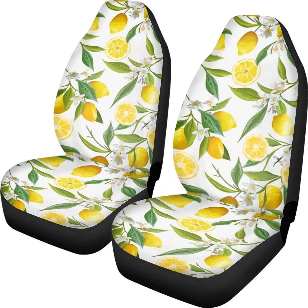 KEIAHUAN Galaxy Owl Car Seat Cover for Women Men, 2 Packs High Back Bucket Universal Fit Auto Seat Covers for Cars, Trucks, SUV, or Van