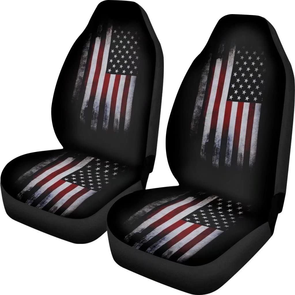KEIAHUAN Galaxy Owl Car Seat Cover for Women Men, 2 Packs High Back Bucket Universal Fit Auto Seat Covers for Cars, Trucks, SUV, or Van