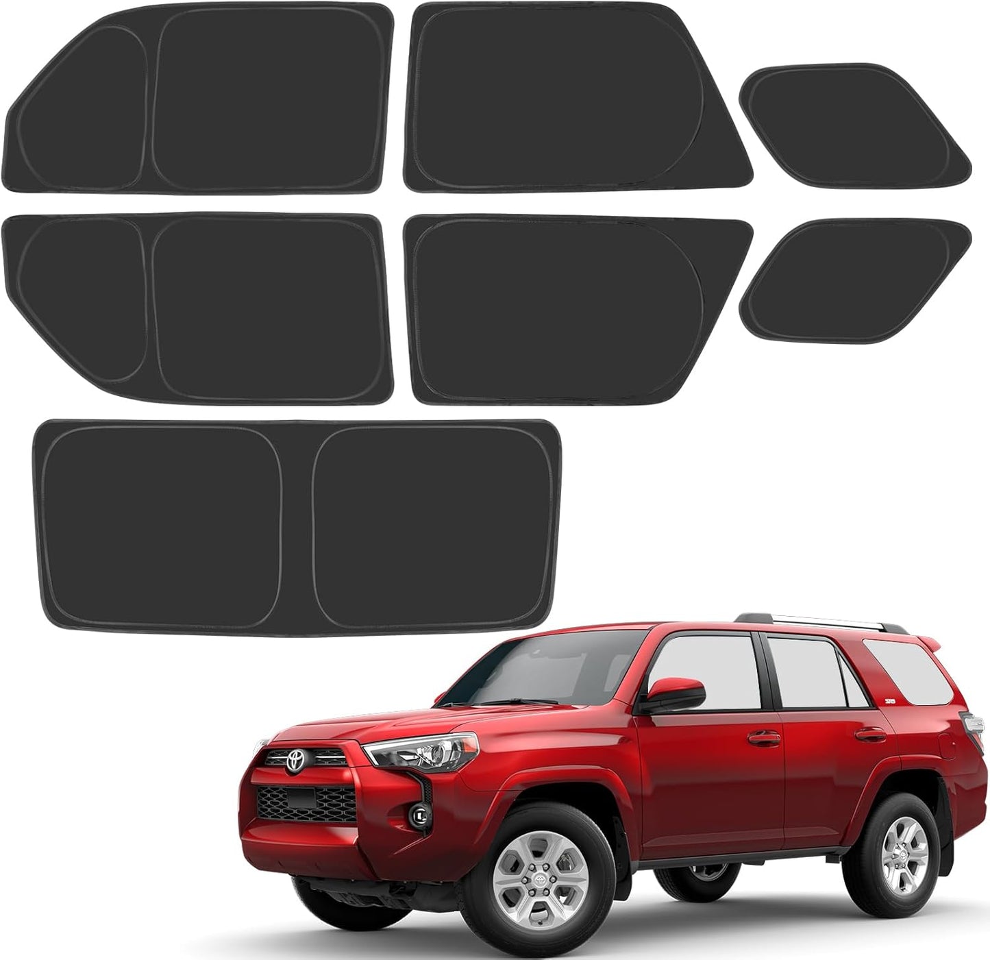 Proadsy 2025 Upgrade Window Sun Shade for 5th Gen 4Runner 2010-2025 Side Rear Window for Baby/Camping UV Rays and Privacy Protect Accessories Set of 7
