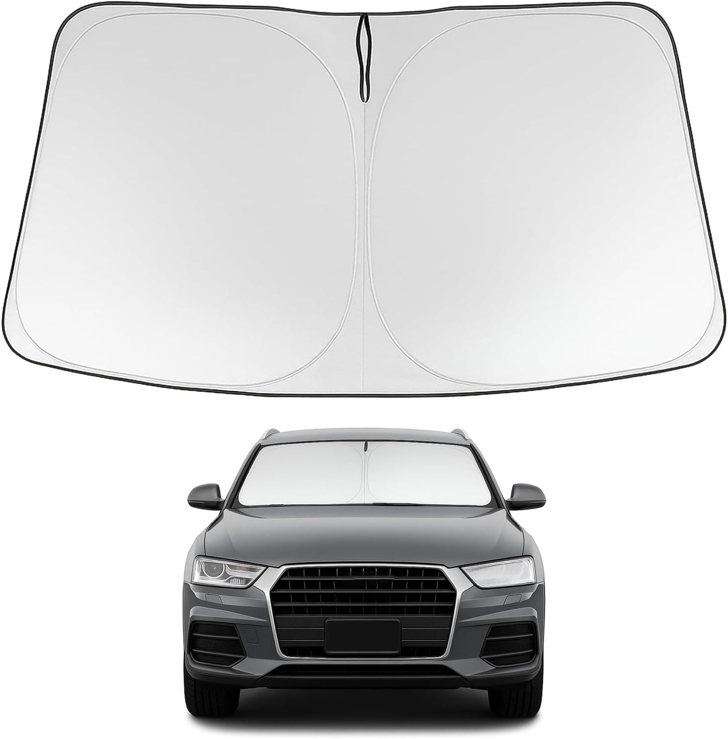 Proadsy Front Windshield and Side Windows Custom Fit 2018-2025 Freightliner Cascadia, Semi-Truck Semi, Commercial & Big Rig Truck Sun Shade Foldable Sun Protector Privacy Cover 2025 Upgrade