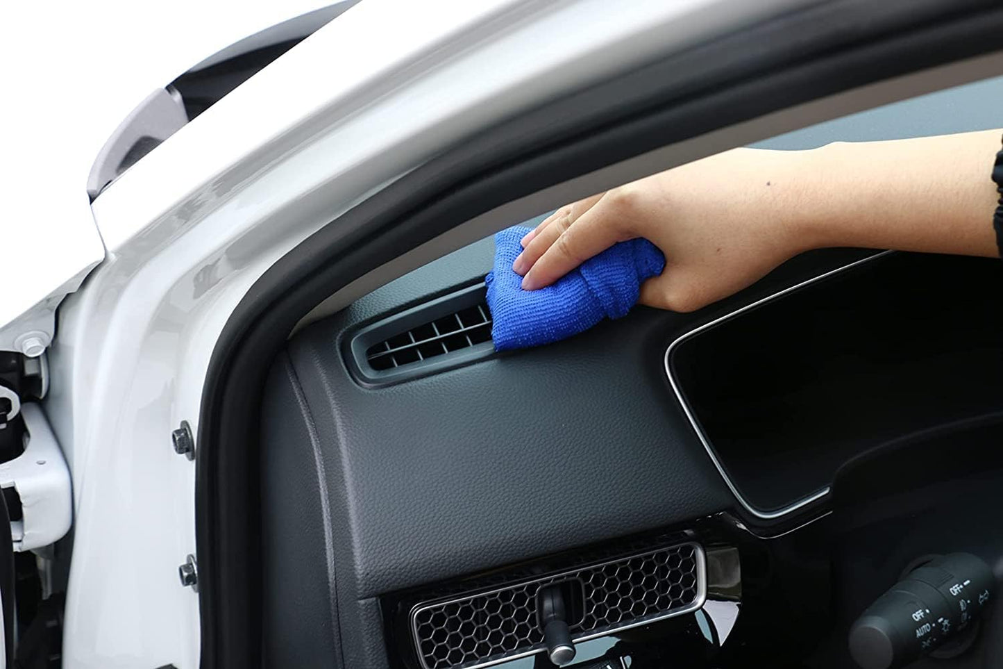 JUIVEEL Bright Black Side Air Conditioning Vent Outlet Trim Frame Cover Right & Left AC Air Vent Cover Compatible with Honda Civic 2022 11th Gen Automotive Accessories