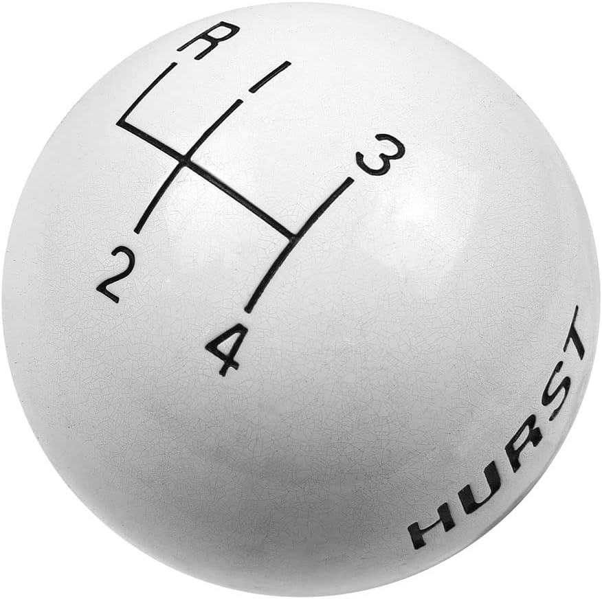 Hurst 1637626 White Plastic Replacement Shifter Knob