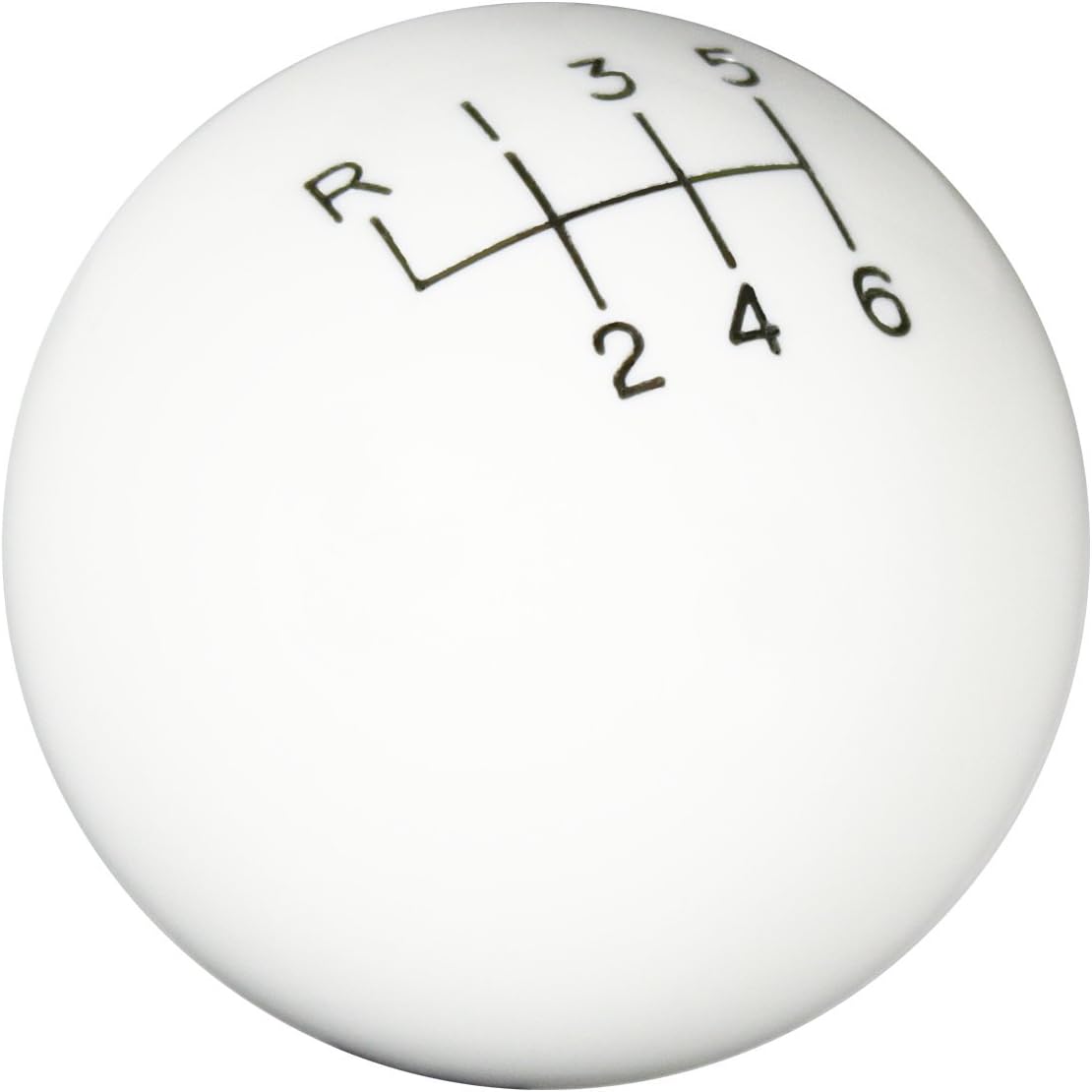 Speed Dawg (SK502-RE-6RUL) Restoration Series White/Black 6-Speed Upper Left Reverse Shift Knob