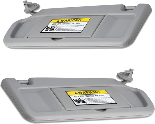 WEILEITE Left Driver Side and Right Passenger Side Sun Visor Compatible with Honda Civic 2006-2011 Replaces 83230-SNA-A01ZC/83280-SNA-A01ZC(Pair, New Gray)