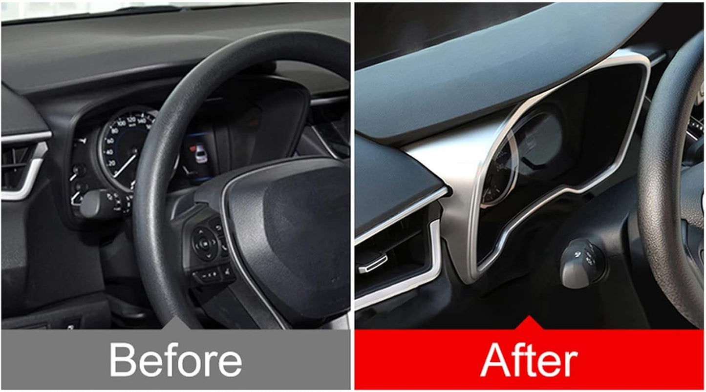 WKSDDP ABS Car Dashboard Frame Cover Trim Sticker Decoration Accessories, for Toyota Corolla E210 2019 2020 2021 2022 2023 Hybrid