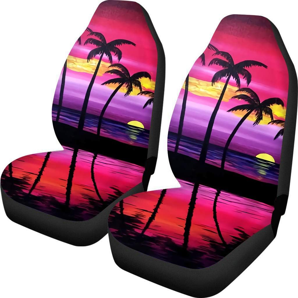 TOADDMOS Bohemian Colorful Mandala Patchwork Car Seat Covers Bucket Front Seats Protector,Universal Fit Cars,Sedan,SUV