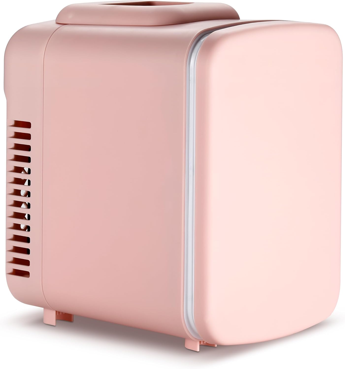 Simple Deluxe Mini Fridge, 4L/6 Can Portable Cooler & Warmer Freon-Free Small Refrigerator, Provide Compact Storage for Skincare, Beverage, Food, Cosmetics, for Bedroom, Office, Dorm, Black
