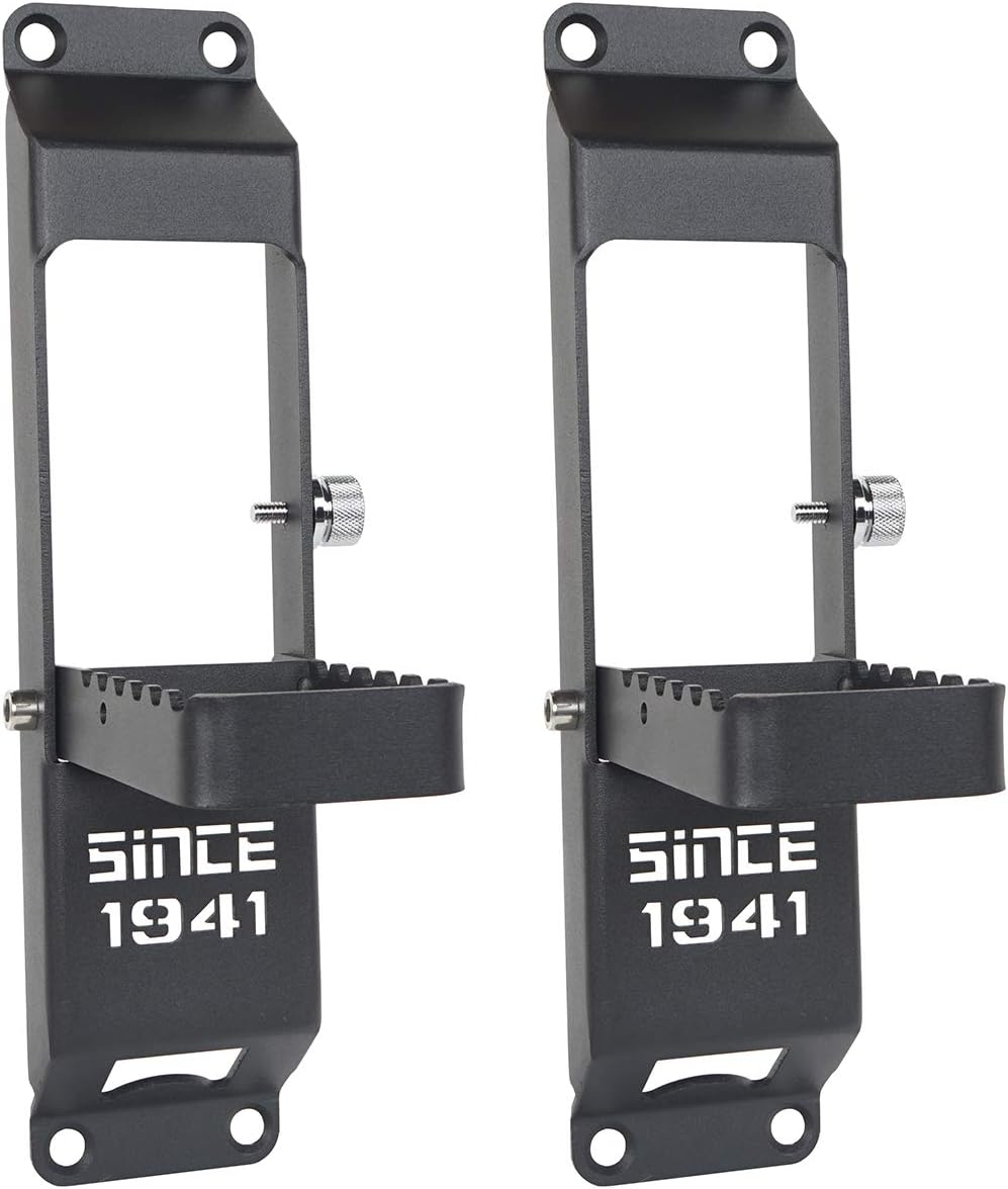 Hooke Road Door Hinge Step Foot Pedal w/1941 Sign Compatible with Jeep Gladiator JT/JL Wrangler 2018-2025 (Pack of 2)