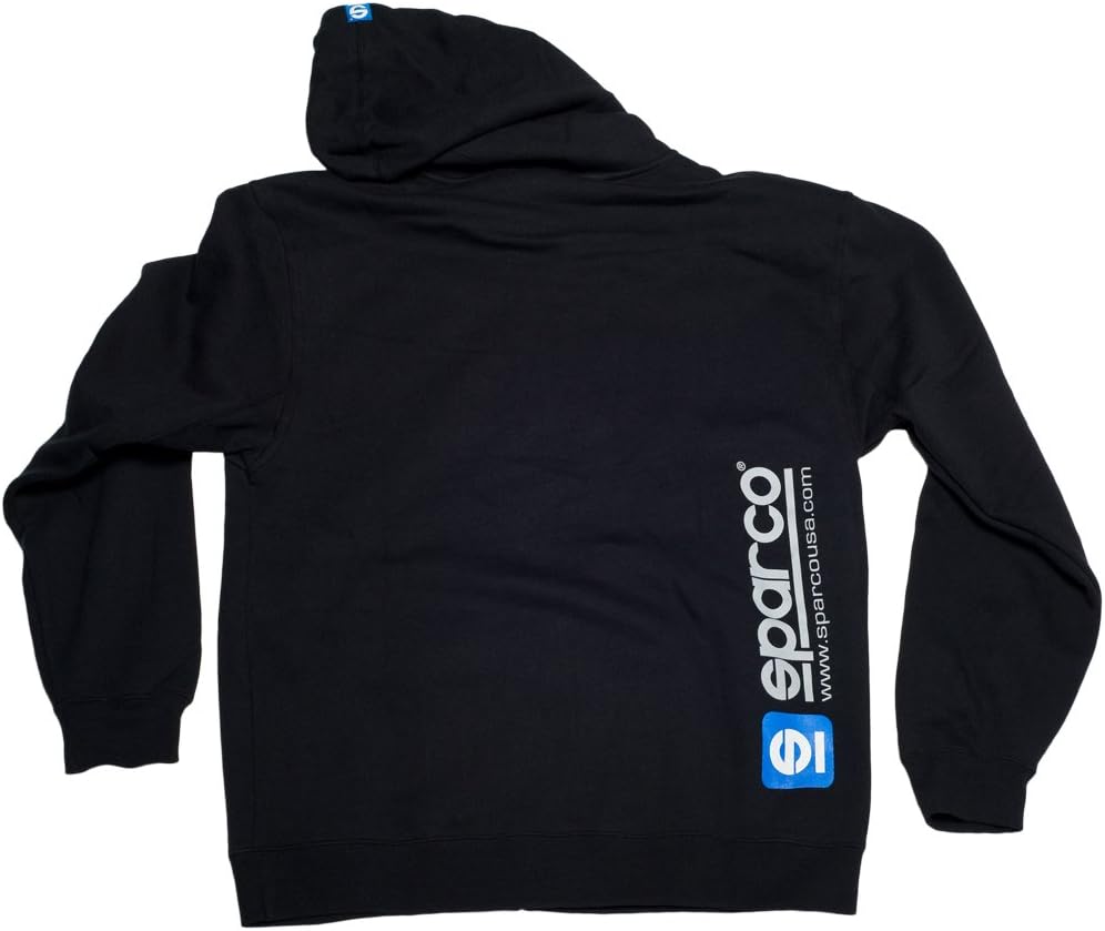 Sparco SP04100NR1S Zip WWW Hoodie Small Black Sweatshirt